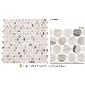 Dusted Ash - glass tile